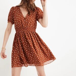 Madewell Smocked Waist Mini Dress- Size XS